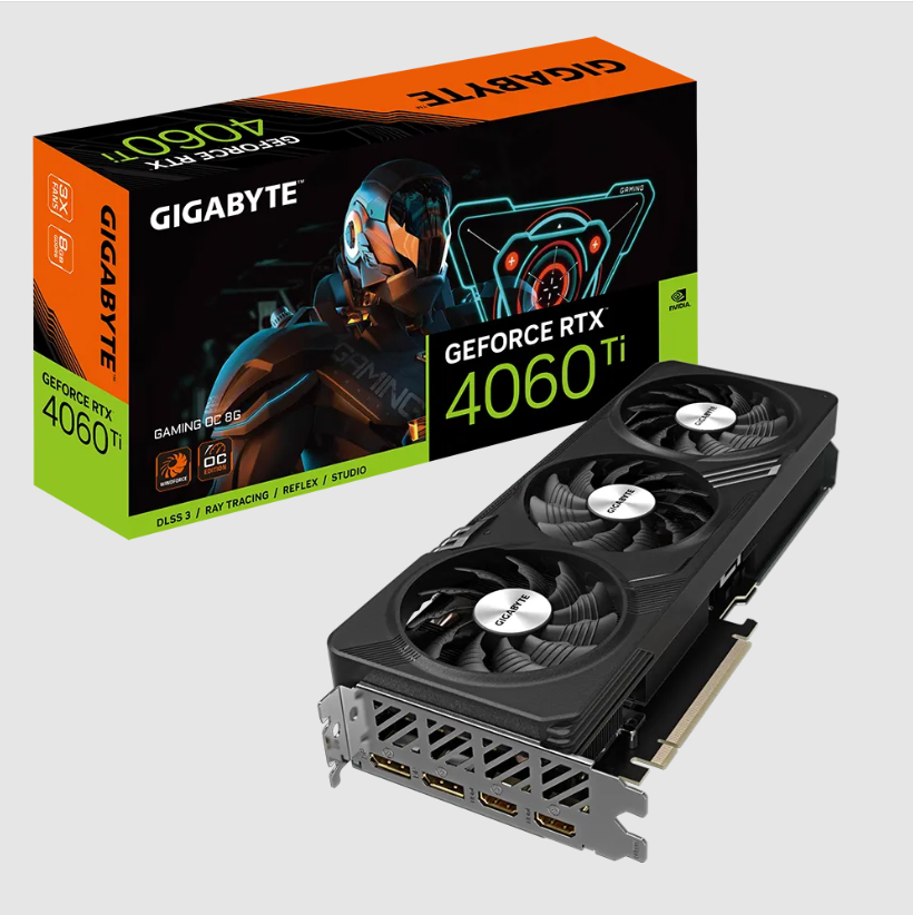  nVIDIA GeForce RTX4060Ti GAMING OC 8GB GDDR6<br>Clock: 2580 MHz, 2x HDMI/ 2x DP, Max Resolution: 7680 x 4320, 1x 8-Pin Connector, Recommended: 500W  